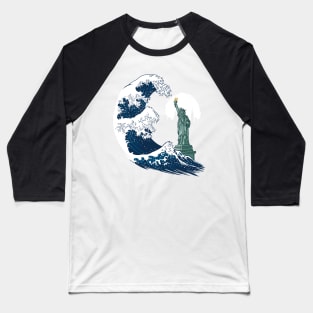 Tsunami in New York Baseball T-Shirt